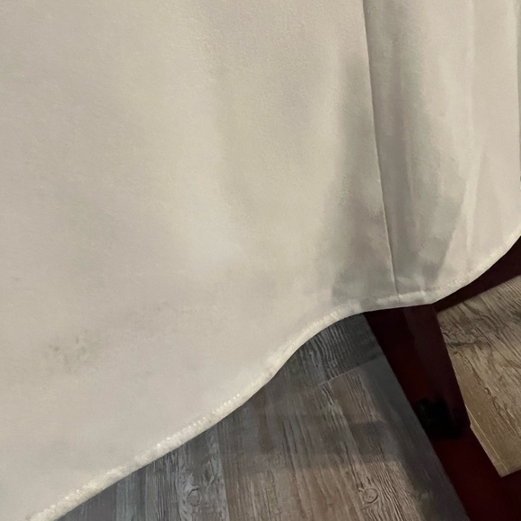 Halston Heritage white a-line halter dress, beaded dress, size 10, vintage feel - Picture 13 of 16